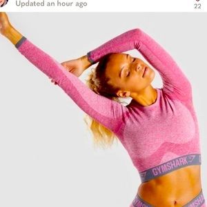 Gymshark flex crop top dusky pink